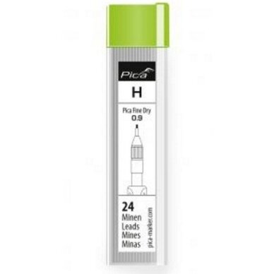 Grafitinės šerdys PICA H 0.9mm 24vnt. Grafitinės šerdys PICA H 0.9mm 24vnt.