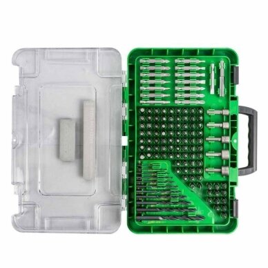 Grąžtų, adapterių ir bitų rinkinys 120vnt. 2 Grąžtų, adapterių ir bitų rinkinys 120vnt. 2
