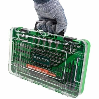Grąžtų, adapterių ir bitų rinkinys 120vnt. 3 Grąžtų, adapterių ir bitų rinkinys 120vnt. 3
