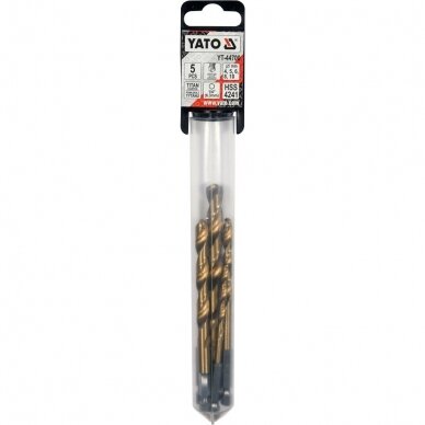 Grąžtų metalui rinkinys HEX antgalis 5vnt. 4-10mm HSS 1 Grąžtų metalui rinkinys HEX antgalis 5vnt. 4-10mm HSS 1