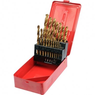 Grąžtų metalui rinkinys 19vnt. 1-10mm HSS Grąžtų metalui rinkinys 19vnt. 1-10mm HSS