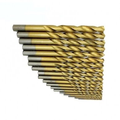 Grąžtų metalui rinkinys 19vnt. 1-10mm HSS Titan 3 Grąžtų metalui rinkinys 19vnt. 1-10mm HSS Titan 3