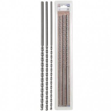 Grąžtų sienų skylėms rinkinys 3vnt. 8-12mm CrV Grąžtų sienų skylėms rinkinys 3vnt. 8-12mm CrV