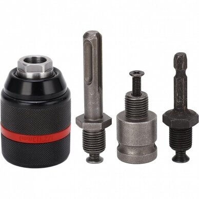 Griebtuvas grąžtui 2-13mm 1/2 su adapteriais 4vnt 1 Griebtuvas grąžtui 2-13mm 1/2 su adapteriais 4vnt 1