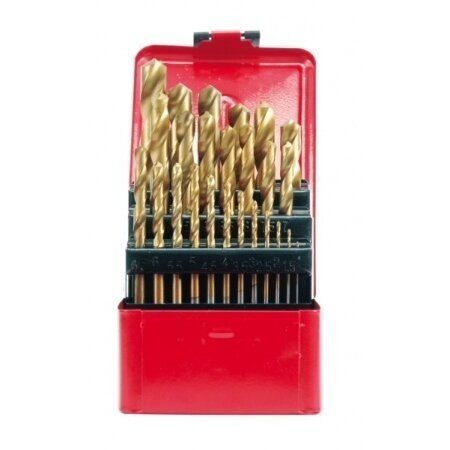 Grąžtų metalui rinkinys 19vnt. 1-10mm HSS 1 Grąžtų metalui rinkinys 19vnt. 1-10mm HSS 1