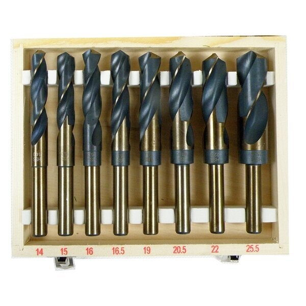 Grąžtų metalui rinkinys  8vnt. 14-25.5mm HSS S10419