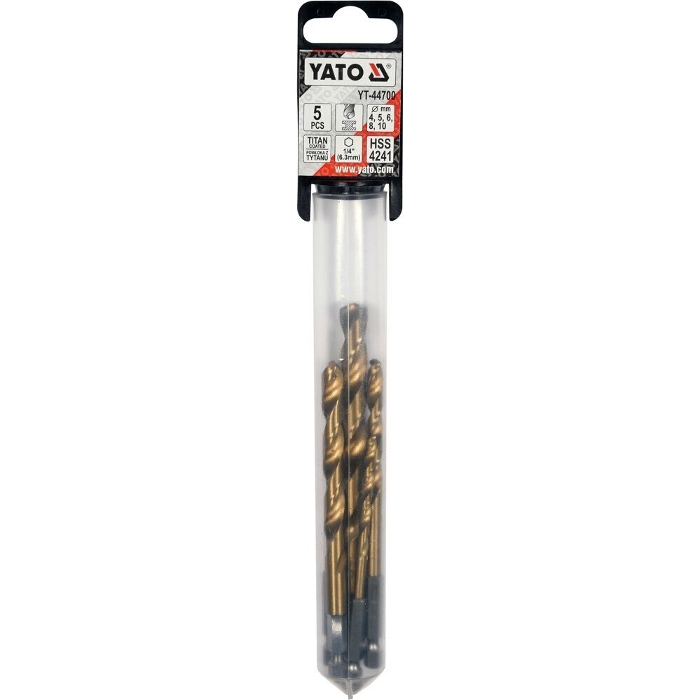 Grąžtų metalui rinkinys HEX antgalis 5vnt. 4-10mm HSS 1 Grąžtų metalui rinkinys HEX antgalis 5vnt. 4-10mm HSS 1