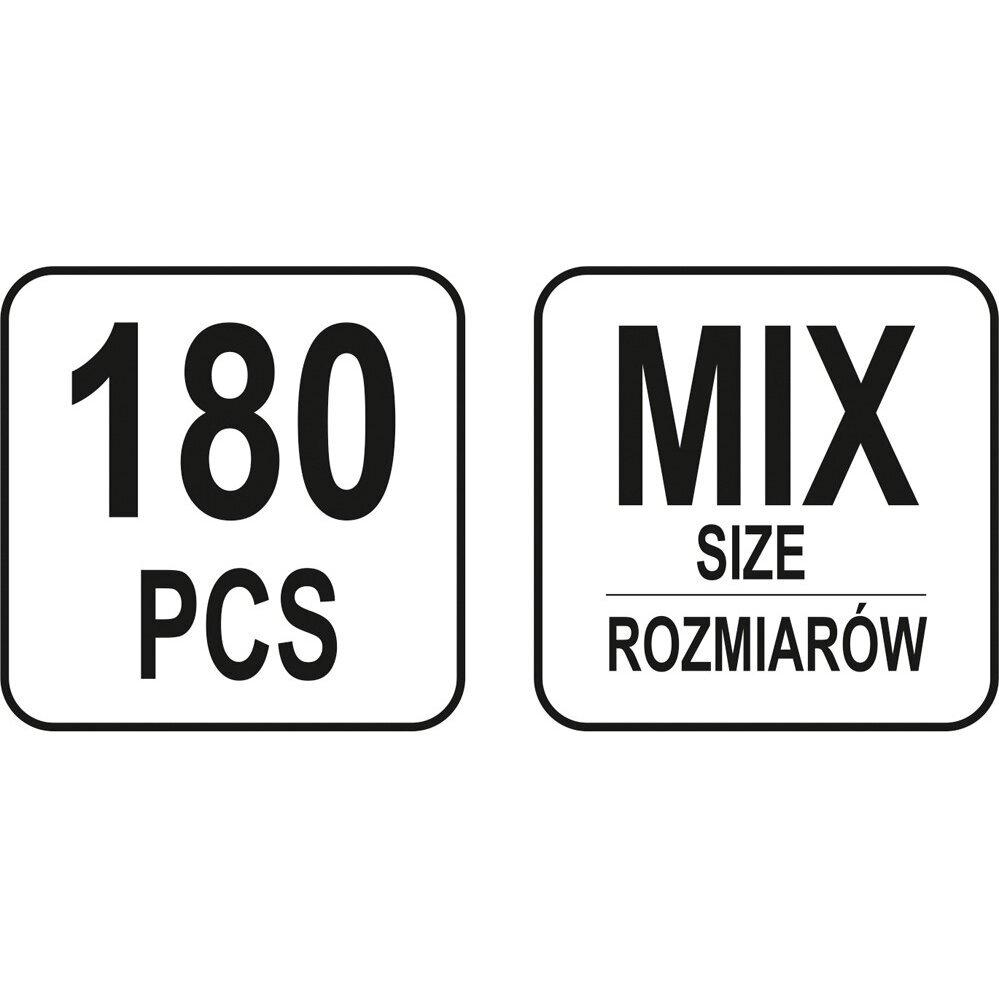 Guminių įvorių rinkinys 180vnt. 2 Guminių įvorių rinkinys 180vnt. 2