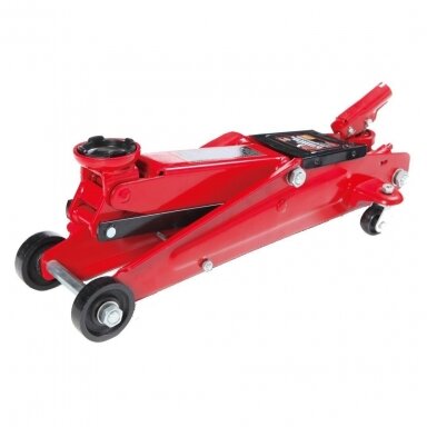 Hidraulinis domkratas su ratukais ir sukama rankena 3T 145-500mm T83003C Hidraulinis domkratas su ratukais ir sukama rankena 3T 145-500mm T83003C
