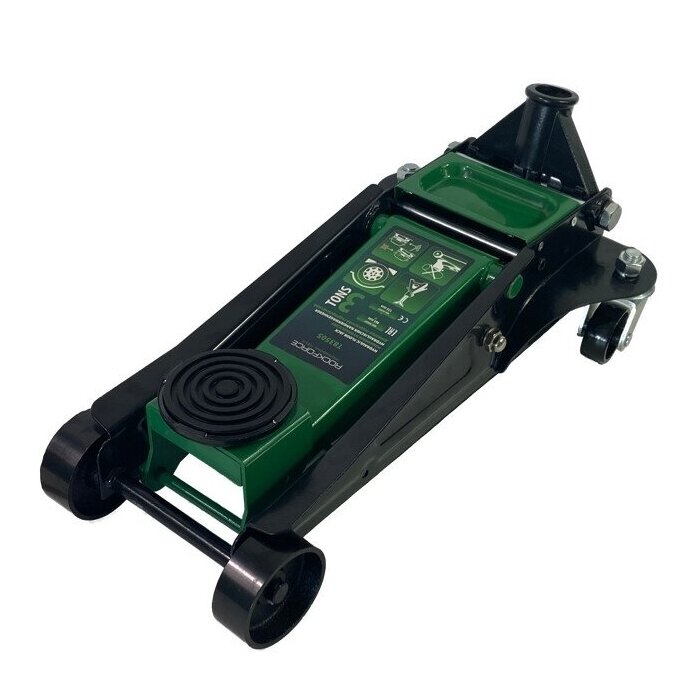 Hidraulinis domkratas su ratukais + apsauginė guma 3T 135-465mm RF-T83505 1