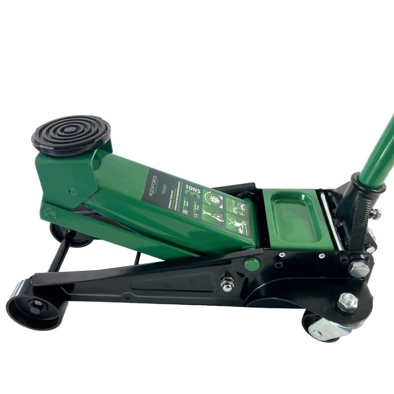 Hidraulinis domkratas su ratukais + apsauginė guma 3T 135-465mm RF-T83505 3