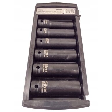 Smūginių galvučių rinkinys 1/2" 10-21mm 6vnt. S11664 1 Smūginių galvučių rinkinys 1/2" 10-21mm 6vnt. S11664 1