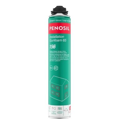 Installation Gunfoam 65 156 PENOSIL didelės išeigos sandarinimo putos 870ml. Installation Gunfoam 65 156 PENOSIL didelės išeigos sandarinimo putos 870ml.