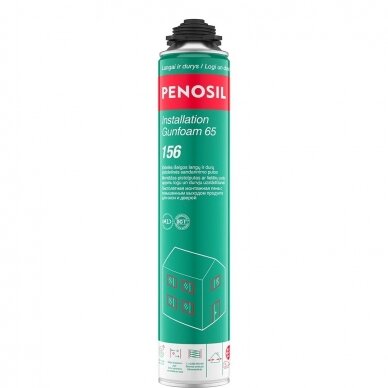 Installation Gunfoam 65 156 PENOSIL didelės išeigos sandarinimo putos 870ml. Installation Gunfoam 65 156 PENOSIL didelės išeigos sandarinimo putos 870ml.