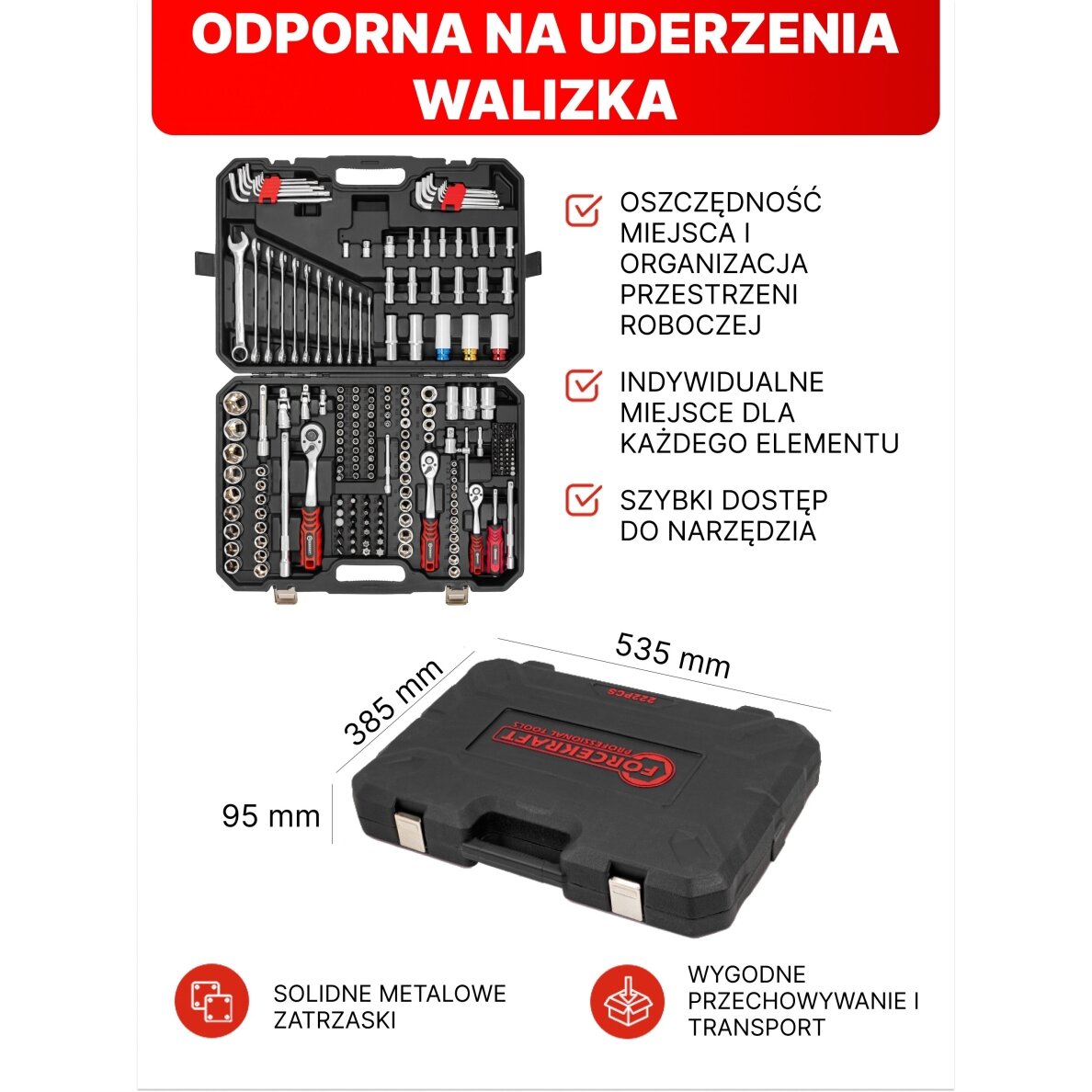 Įrankių rinkinys su veržliarakčiais 222vnt. 1/4" 3/8" 1/2" 6br. 2 Įrankių rinkinys su veržliarakčiais 222vnt. 1/4" 3/8" 1/2" 6br. 2