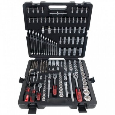 Įrankių rinkinys su veržliarakčiais 216vnt. 1/4" 3/8" 1/2" KsTools Įrankių rinkinys su veržliarakčiais 216vnt. 1/4" 3/8" 1/2" KsTools