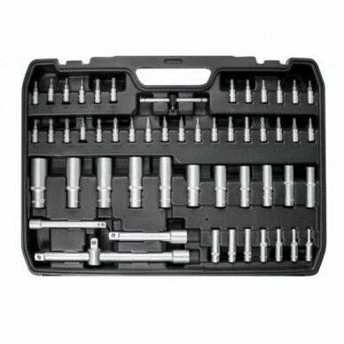 Įrankių rinkinys 172vnt. 1/4"  3/8" 1/2" 6br. 12br. star 3