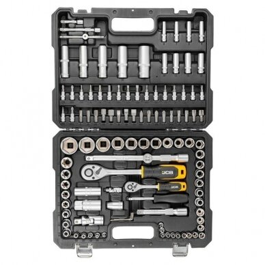 Įrankių rinkinys 6 kampų 108vnt. 1/4" 1/2"
