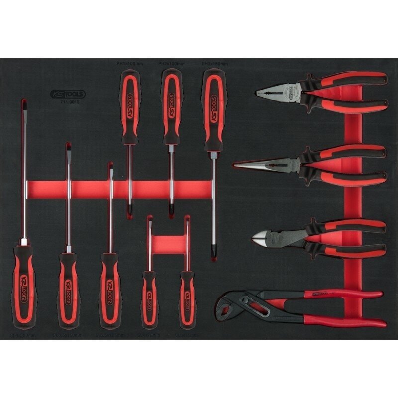 Įrankių vežimėlis su įrankiais. Bėgeliai su guoliais 215vnt. 7 stalčiai KsTools RACING LINE + priedai 3 Įrankių vežimėlis su įrankiais. Bėgeliai su guoliais 215vnt. 7 stalčiai KsTools RACING LINE + priedai 3