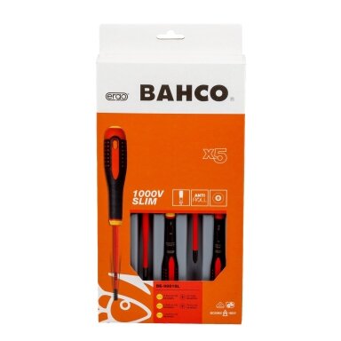 Izoliuotų atsuktuvų rinkinys ERGO™ slim 5vnt. - PH1/2; SL3,0/4,0/5,5 - 1000V VDE Izoliuotų atsuktuvų rinkinys ERGO™ slim 5vnt. - PH1/2; SL3,0/4,0/5,5 - 1000V VDE
