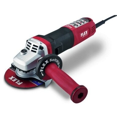 Kampinis šlifuoklis reguliuojamomis apsukomis 1700W 125mm FLEX LBE 17-11 Kampinis šlifuoklis reguliuojamomis apsukomis 1700W 125mm FLEX LBE 17-11