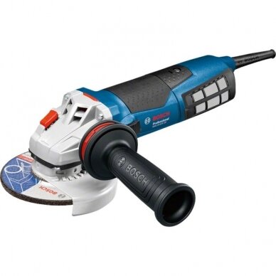 Kampinis šlifuoklis reguliuojamomis apsukomis 1900W BOSCH GWS 19-125 CIE Kampinis šlifuoklis reguliuojamomis apsukomis 1900W BOSCH GWS 19-125 CIE
