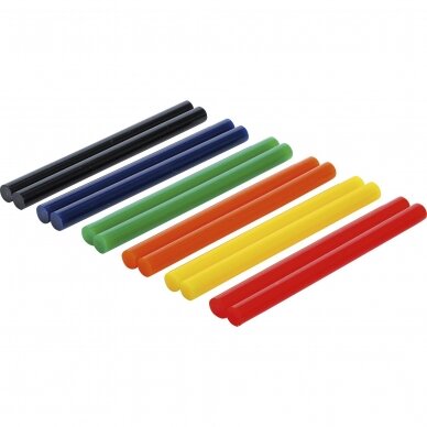 Karštų klijų lazdelės spalvotos 11x150mm 12vnt. Karštų klijų lazdelės spalvotos 11x150mm 12vnt.