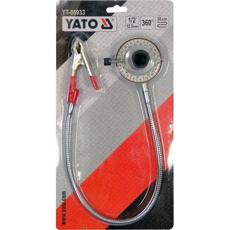 Kampinis matuoklis su spaustuku 1/2" YT-05933 3 Kampinis matuoklis su spaustuku 1/2" YT-05933 3