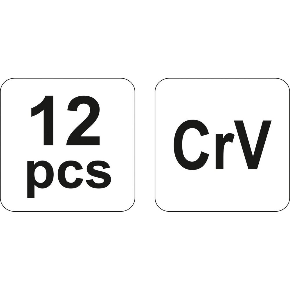 Kaiščių išmušėjų ir kaltų rinkinys 12vnt. 3 Kaiščių išmušėjų ir kaltų rinkinys 12vnt. 3