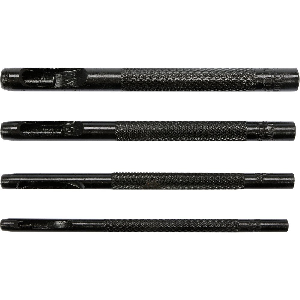 Skylių išmušėjų odoje rinkinys 4vnt. 2-5mm Skylių išmušėjų odoje rinkinys 4vnt. 2-5mm