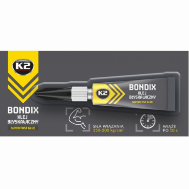 Klijai BONDIX K2 SUPER FAST 3gr 1 Klijai BONDIX K2 SUPER FAST 3gr 1