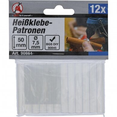 Karštų klijų lazdelės 7.5x50mm 12vnt. 80851 1