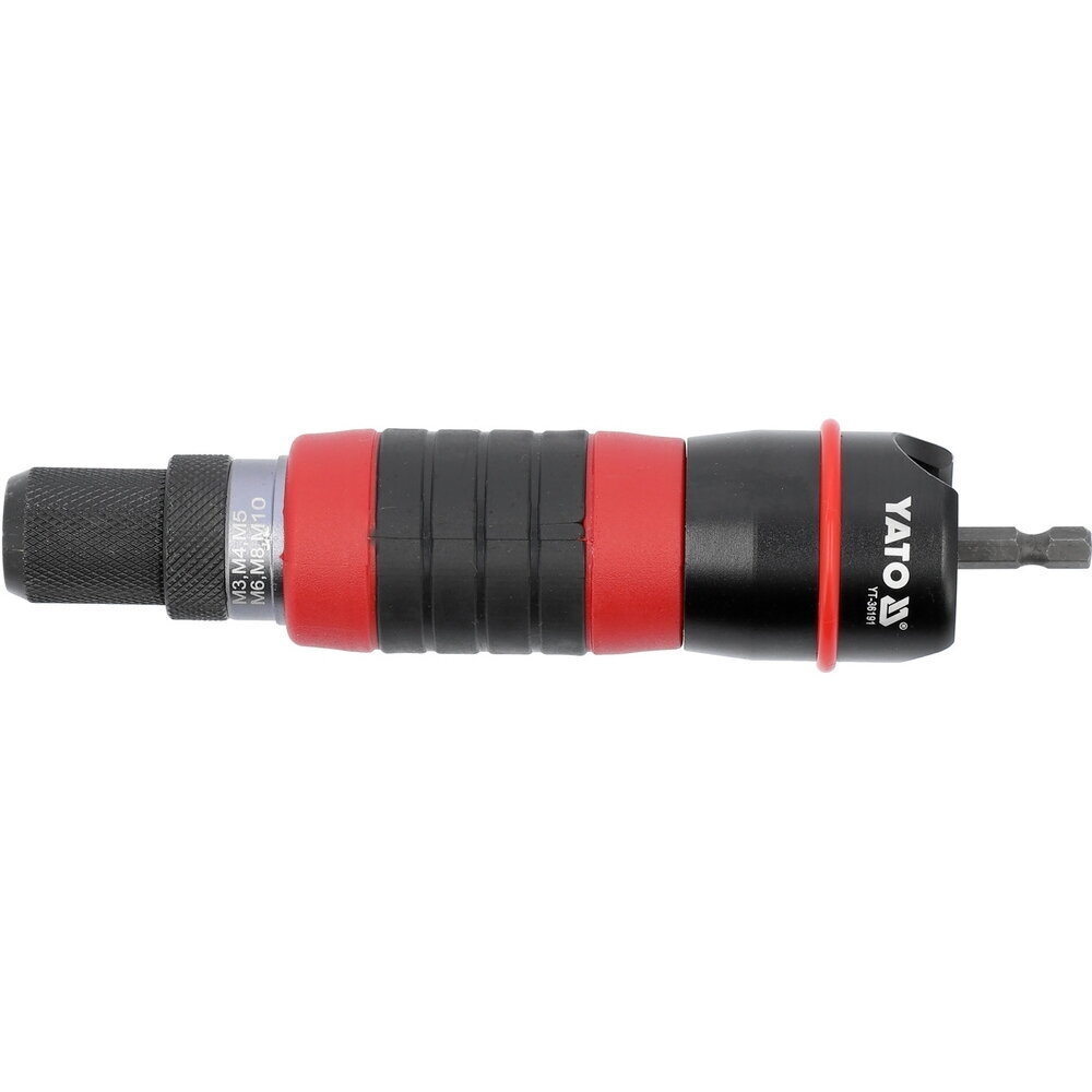 Kniediklis – adapteris suktukui srieginėms kniedėms M3-M10 YT-36191 2 Kniediklis – adapteris suktukui srieginėms kniedėms M3-M10 YT-36191 2