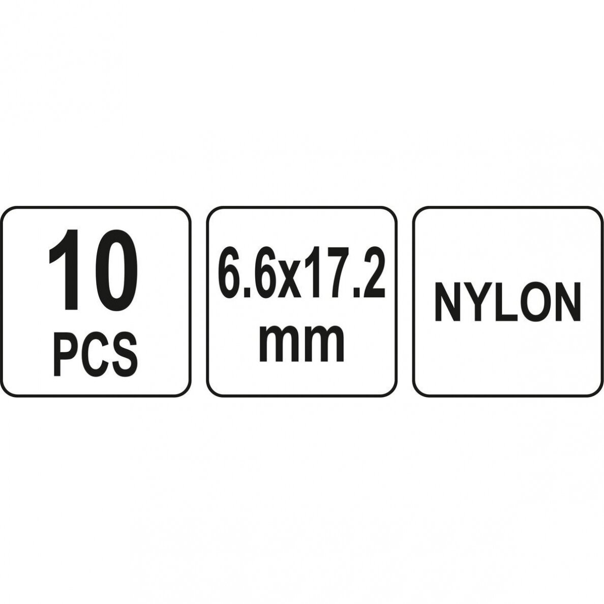Kniedės plastikinės 5-6.6x15.8-25.2mm 10vnt. 3 Kniedės plastikinės 5-6.6x15.8-25.2mm 10vnt. 3