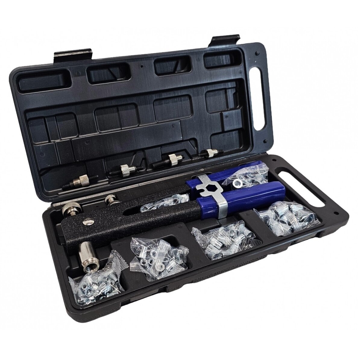 Kniediklis srieginėms kniedėms M4/M5/M6/M8 85vnt. 2 Kniediklis srieginėms kniedėms M4/M5/M6/M8 85vnt. 2