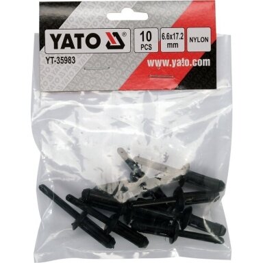 Kniedės plastikinės 5-6.6x15.8-25.2mm 10vnt. Kniedės plastikinės 5-6.6x15.8-25.2mm 10vnt.