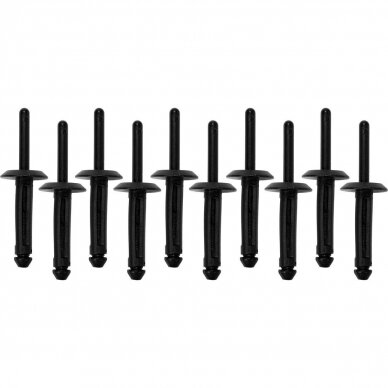 Kniedės plastikinės 5-6.6x15.8-25.2mm 10vnt. 1 Kniedės plastikinės 5-6.6x15.8-25.2mm 10vnt. 1