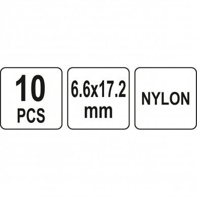 Kniedės plastikinės 5-6.6x15.8-25.2mm 10vnt. 3 Kniedės plastikinės 5-6.6x15.8-25.2mm 10vnt. 3