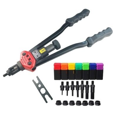 Kniediklis srieginėms kniedėms L-410mm M3/M4/M5/M6/M8/M10/M12 (BT-607) 1 Kniediklis srieginėms kniedėms L-410mm M3/M4/M5/M6/M8/M10/M12 (BT-607) 1