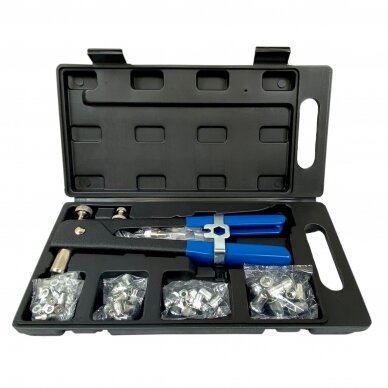 Kniediklis srieginėms kniedėms SILVER M3/M5/M6/M8 106vnt. S10559 Kniediklis srieginėms kniedėms SILVER M3/M5/M6/M8 106vnt. S10559