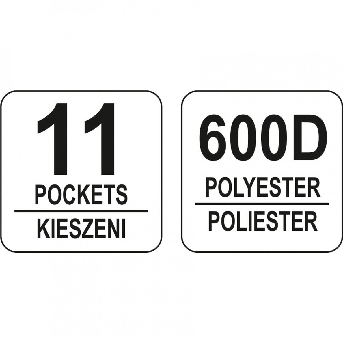 Krepšys įrankiams karkasinis su rankena 22", 11 kišenių YT-74373 2 Krepšys įrankiams karkasinis su rankena 22", 11 kišenių YT-74373 2