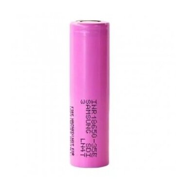 Kraunamas maitinimo elementas SAMSUNG INR18650 35E Li-Ion 3.6V 3400mAh 8A Kraunamas maitinimo elementas SAMSUNG INR18650 35E Li-Ion 3.6V 3400mAh 8A