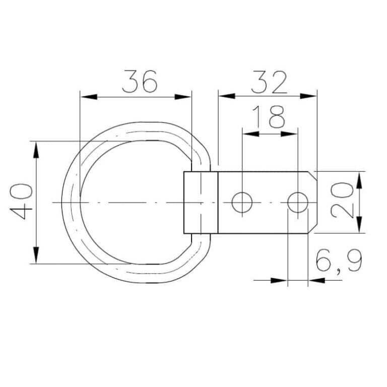 Krovinio tvirtinimo kilpa U-03CH 1