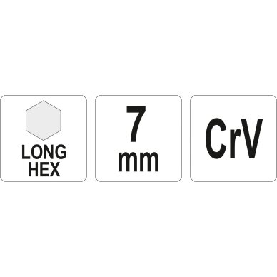 L tipo raktas | ilgas | hex šešiakampis | 7,0 mm 1 L tipo raktas | ilgas | hex šešiakampis | 7,0 mm 1
