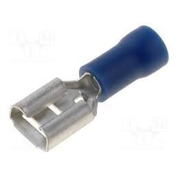 Laido antgalis mėlynas 6.3mm 1.5-2.5mm2 Laido antgalis mėlynas 6.3mm 1.5-2.5mm2