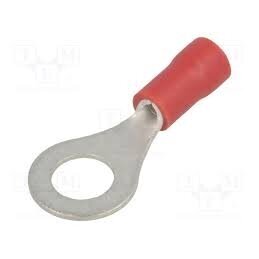 Laido antgalis su kilpa raudonas 6.4mm 0.5-1.5mm2 Laido antgalis su kilpa raudonas 6.4mm 0.5-1.5mm2