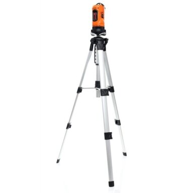 Nivelyras raudonu spinduliu 2 linijos 360° su priedais Nivelyras raudonu spinduliu 2 linijos 360° su priedais