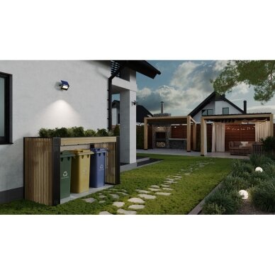 LED lauko šviestuvas su saulės baterija 2000lm 5