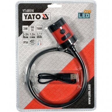 Lempa įkraunama su magnetu lanksti usb Lempa įkraunama su magnetu lanksti usb