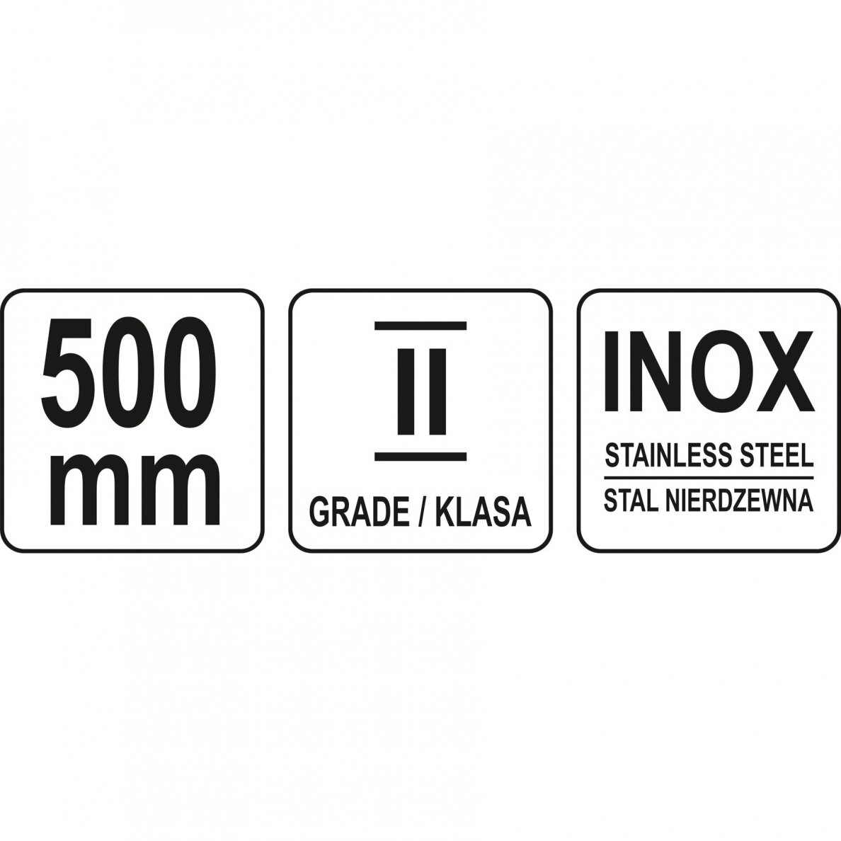 Liniuotė plieninė 500mm 1 Liniuotė plieninė 500mm 1